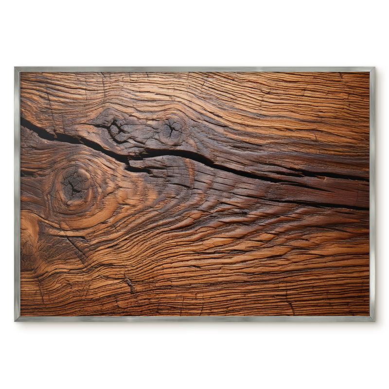 Tablica Do Magnesów Tulup 100x70 cm Tekstura drewna - Srebrna rama Do salonu, biura 1 szt.