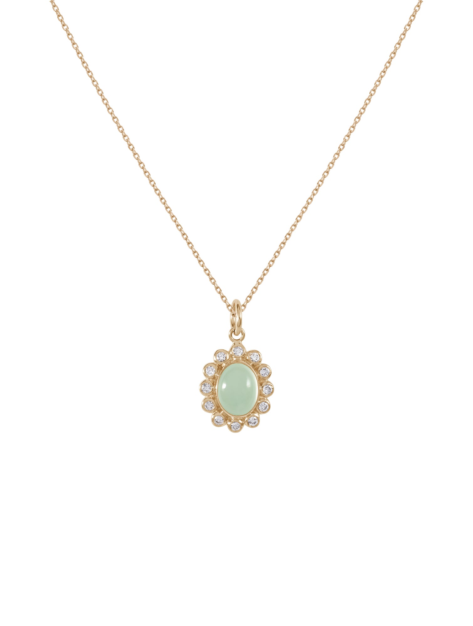 Secret Diamond Necklace - naszyjnik z akwamarynem i diamentami, 40