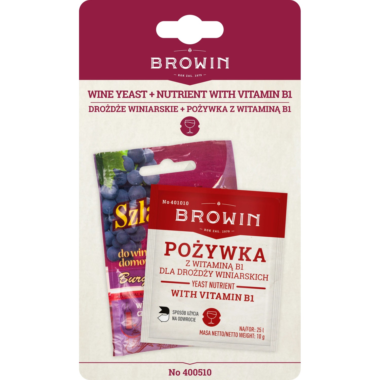 Drożdże winiarskie z pożywką i witaminą B1