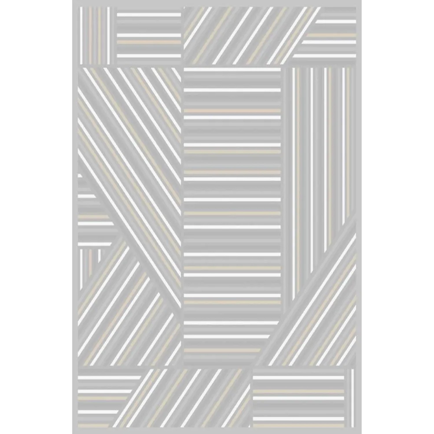 Dywilan Dywan BROADWAY paseczki 120 x 170 cm szaro-beżowy