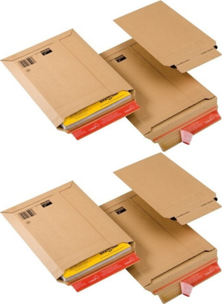 2x Koperta tekturowa NC, A3, z paskiem HK, 100 sztuk, brązowy