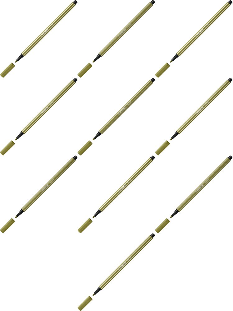 10x Pisak Stabilo Pen 68/37, okrągła, 1mm, zieleń błotna
