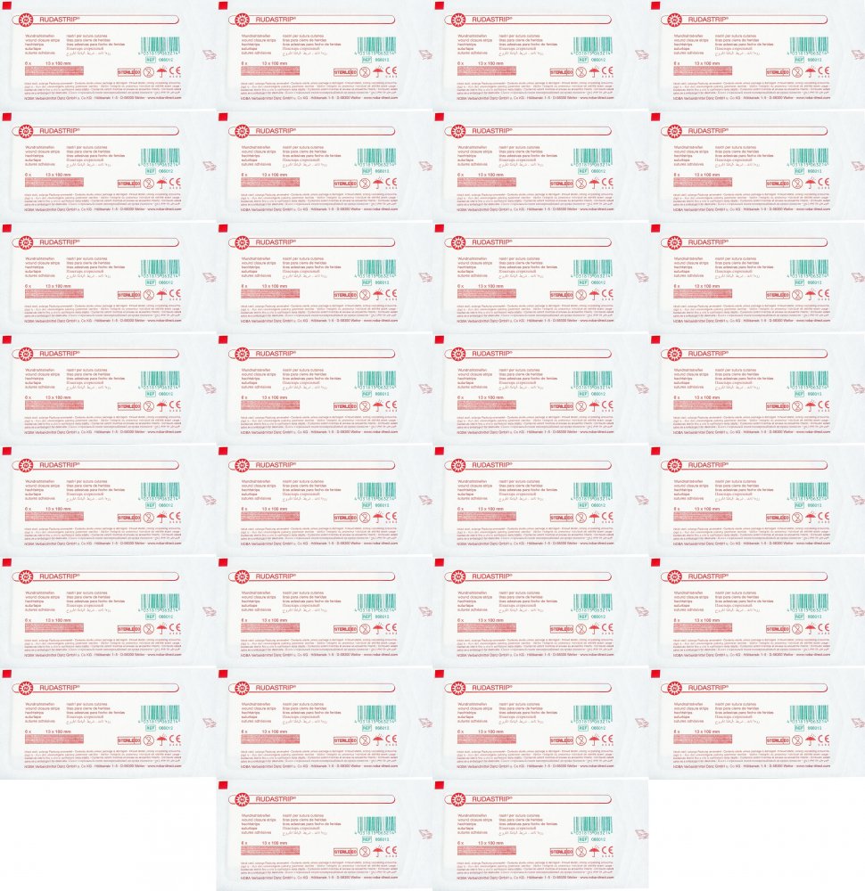 100x Pasek do zamykania ran sterylny 12mm x 100mm blister 6szt. PHARMASTRIP