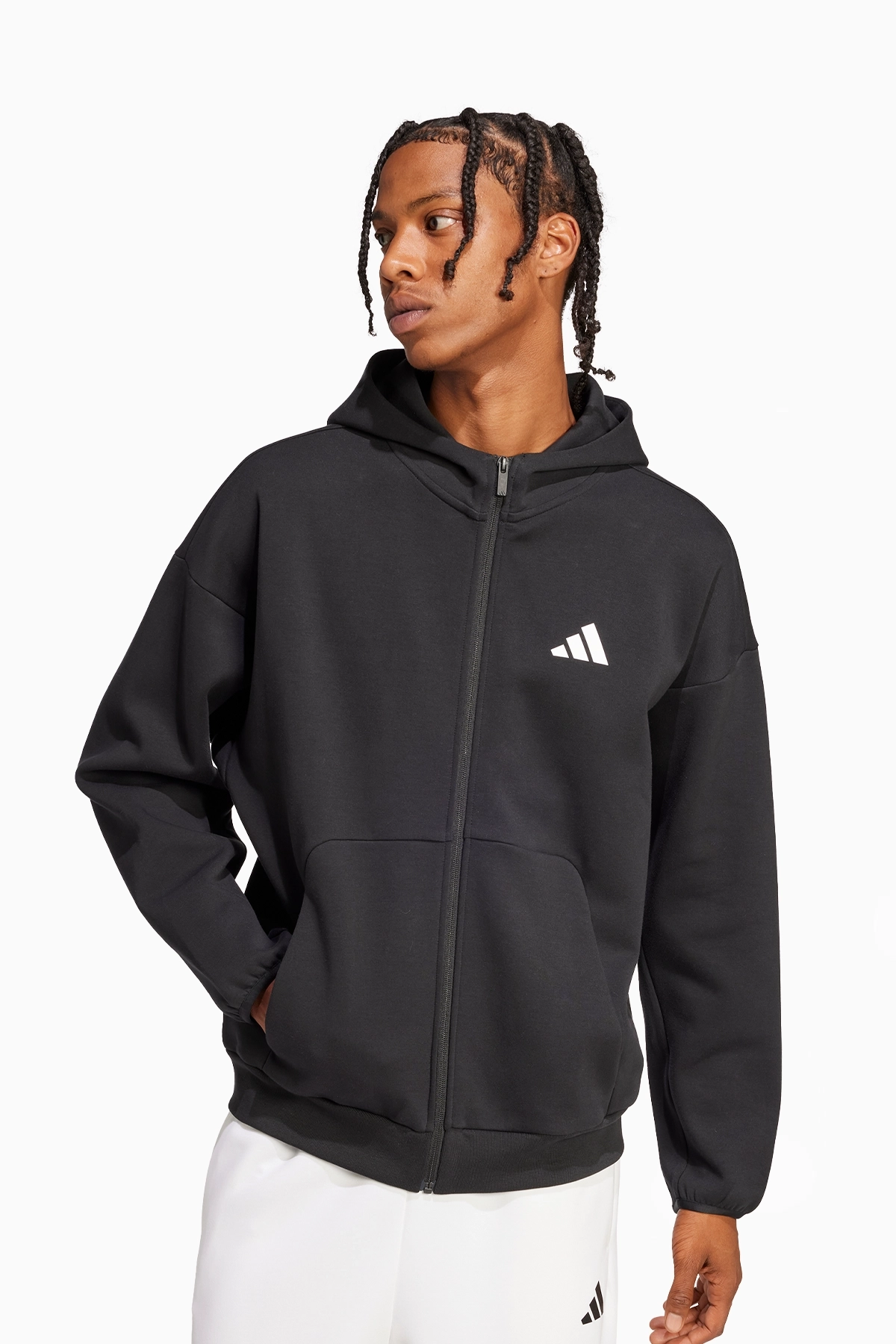 Bluza z kapturem adidas Future Icons Small Logo Full-Zip - Czarny