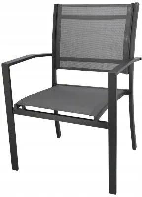 Krzesło Ogrodowe Stalowe Szare 80×50×46 cm - do 120 kg 1 szt