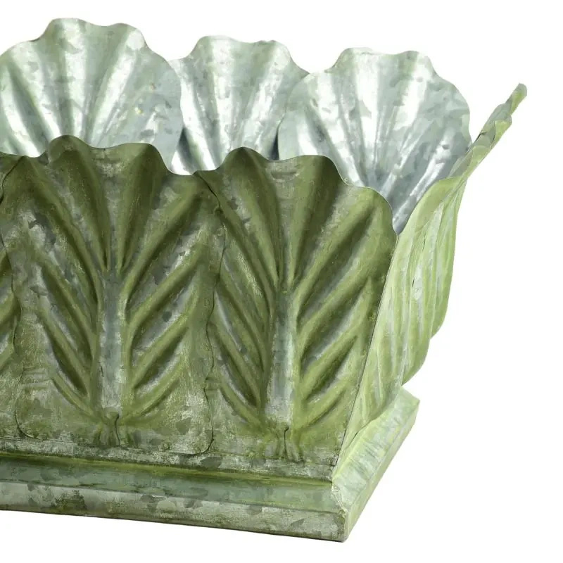 Osłonka metalowa zielona kapusta prostokątna 25x20 cm