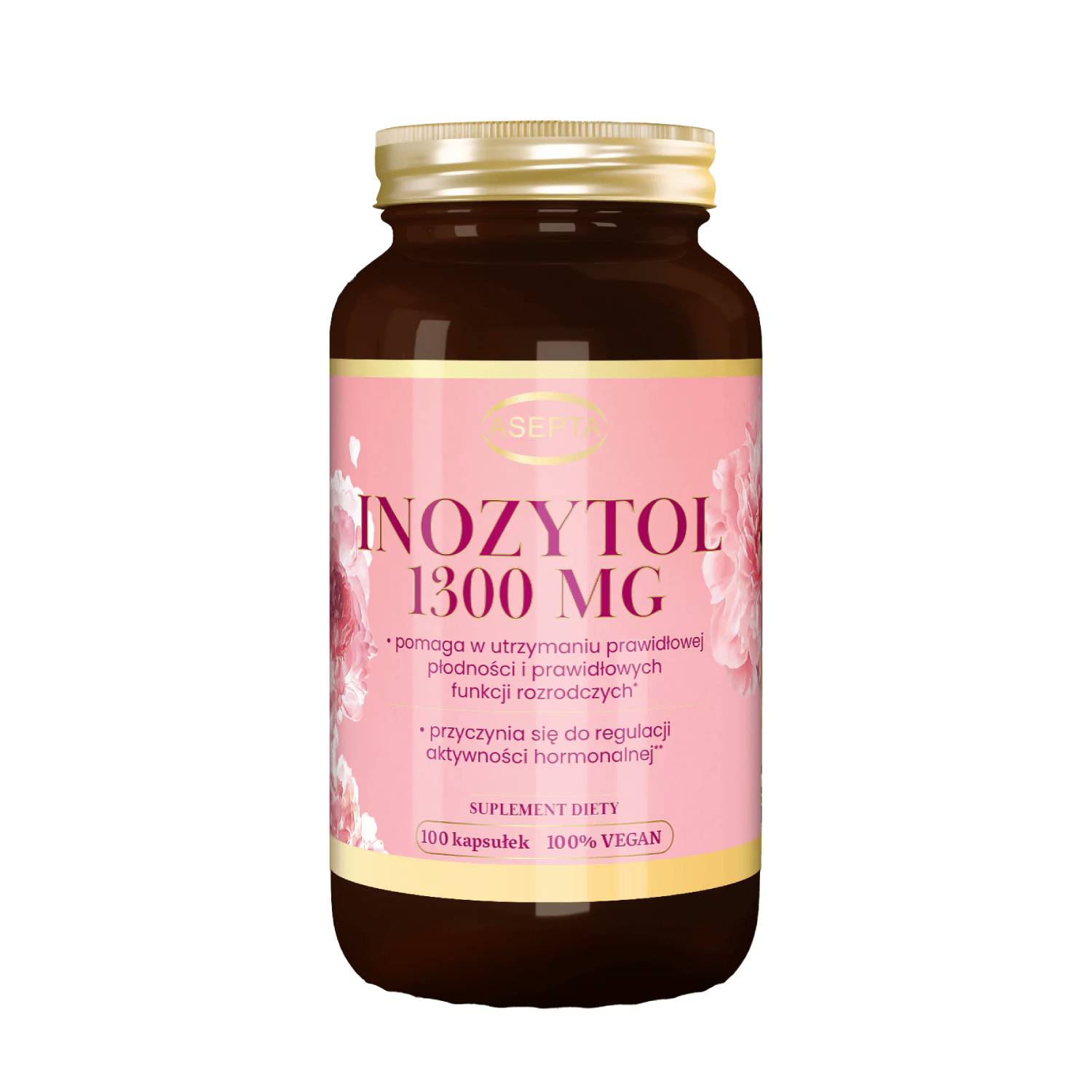 Asepta inozytol 1300 mg, 100 kapsułek