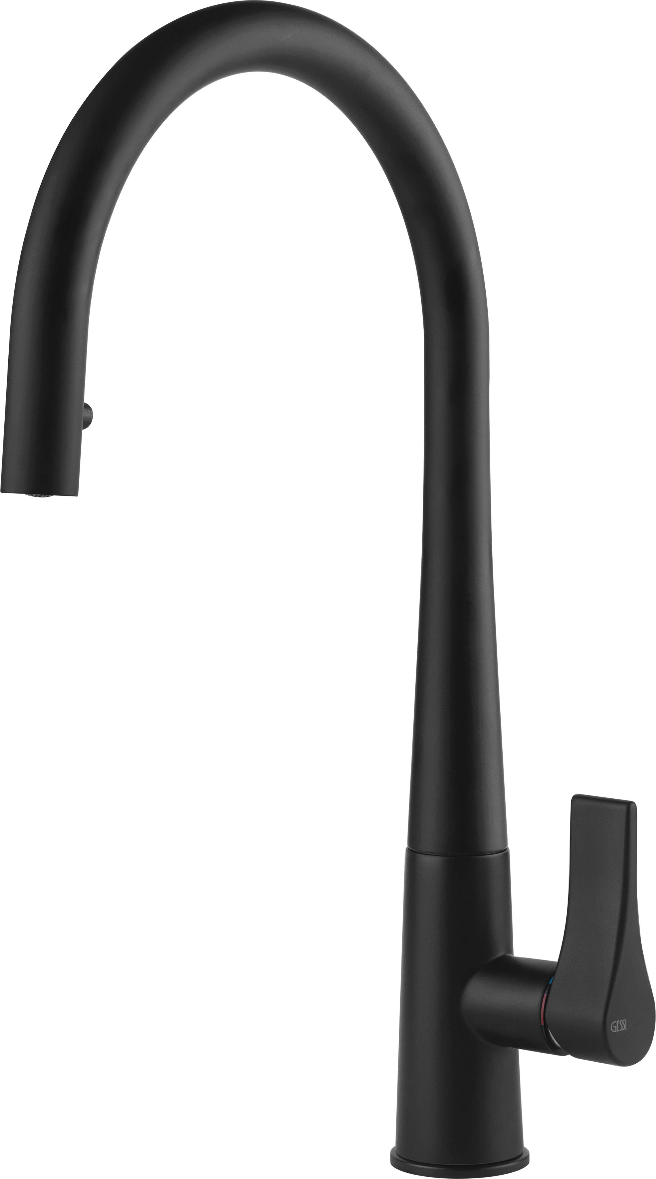 Gessi Proton bateria kuchenna stojąca czarna 17153.299