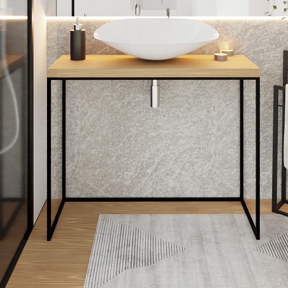 Baltica Design Andrea konsola podumywalkowa 90x35x75 cm czarna