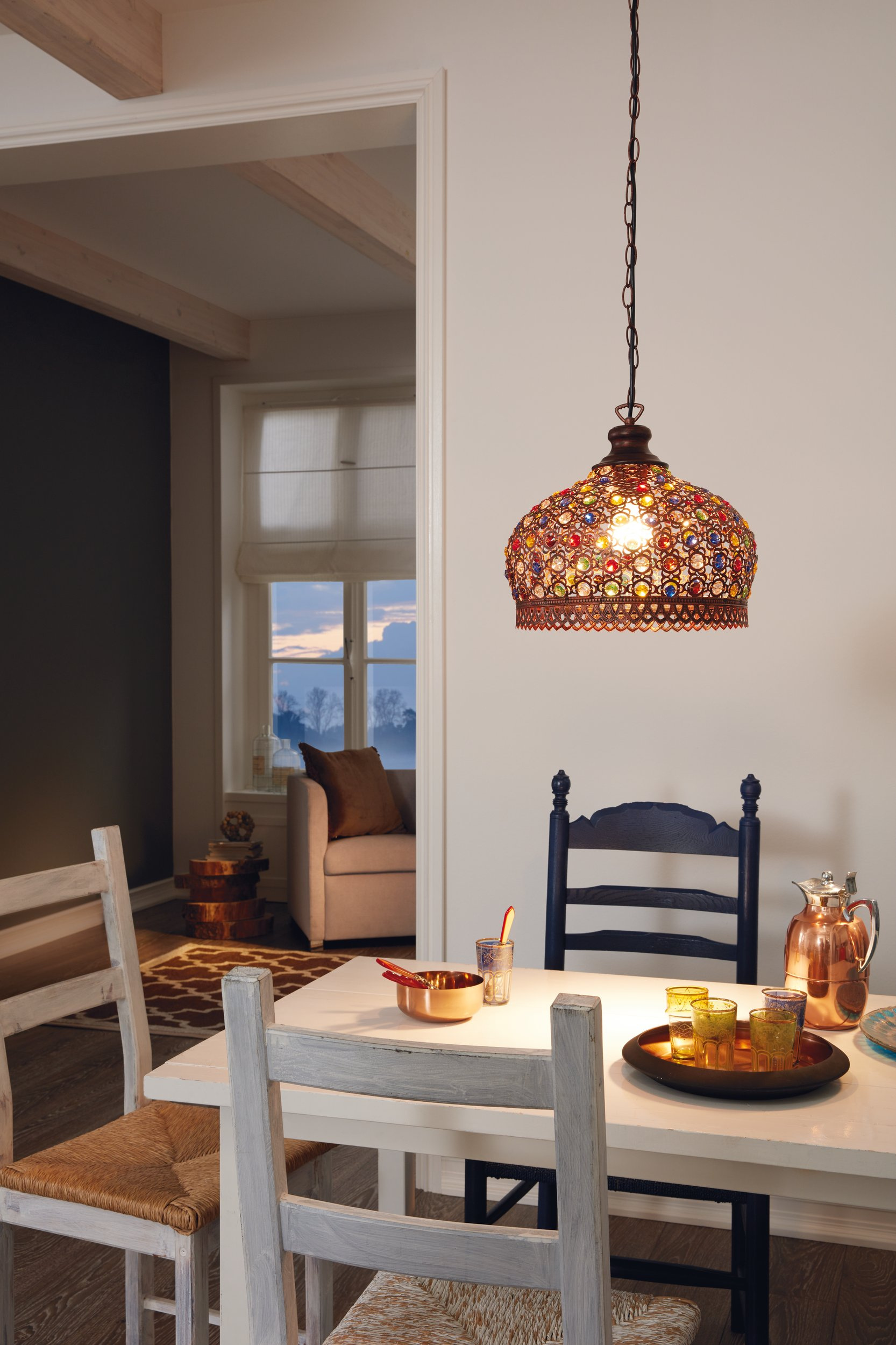 Eglo Jadida lampa wisząca 1x60 W brąz antyczny 49764