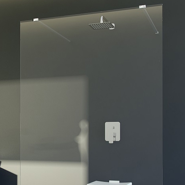 Besco Aveo Due Walk-In ścianka prysznicowa 90 cm chrom błyszczący/szkło przezroczyste AVD-90-195C