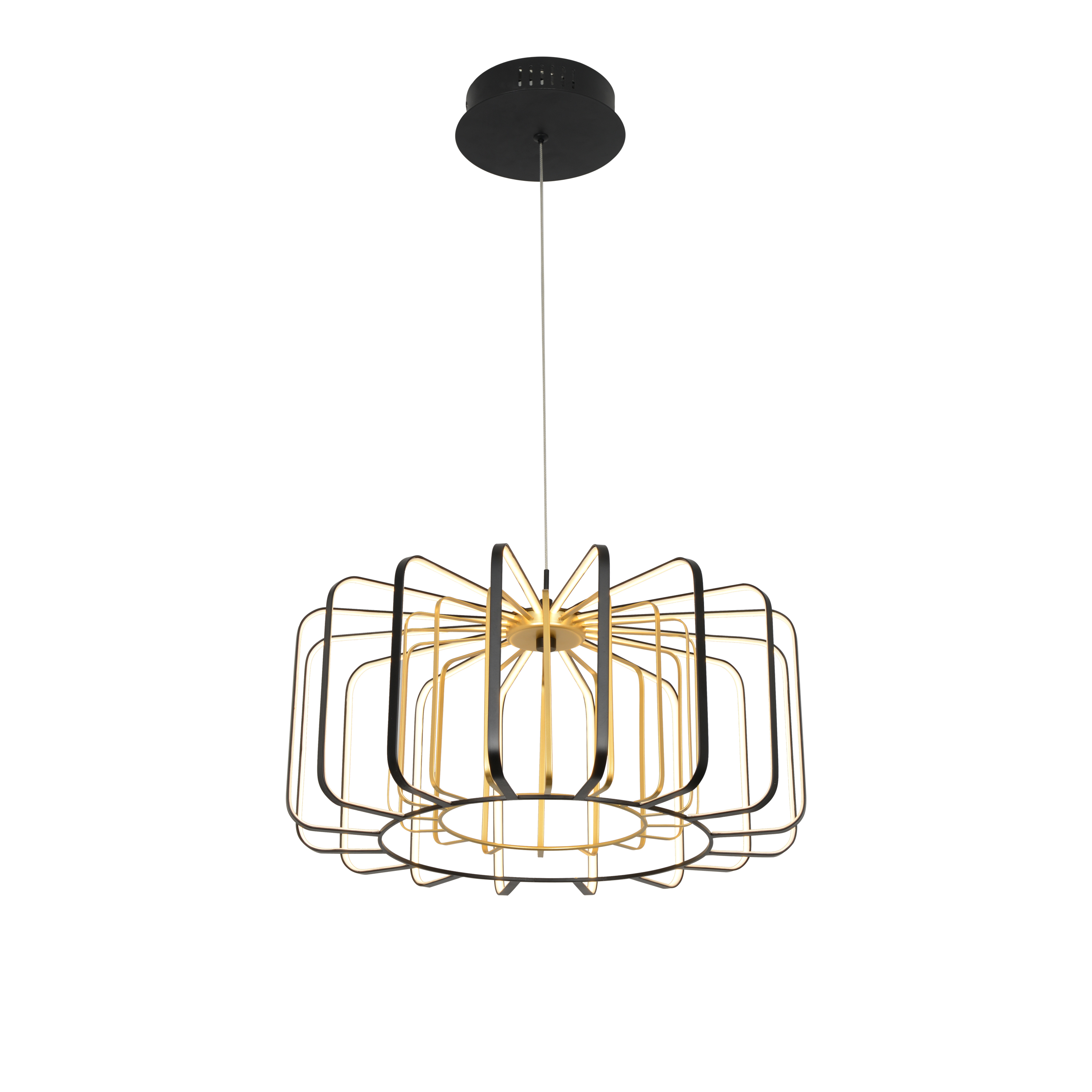 Aviano Xara lampa wisząca 1x35 W czarna-złota-matowa 6210-0110L