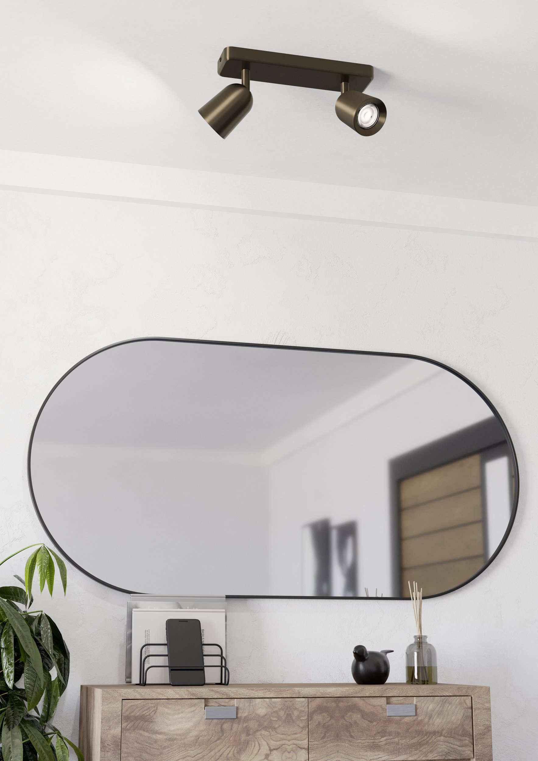 Eglo Camaldoli lampa podsufitowa 2x10 W brązowa 901949