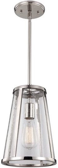 Elstead Lighting Harrow lampa wisząca 1x60 W przezroczysta-srebrna FE-HARROW-P-S