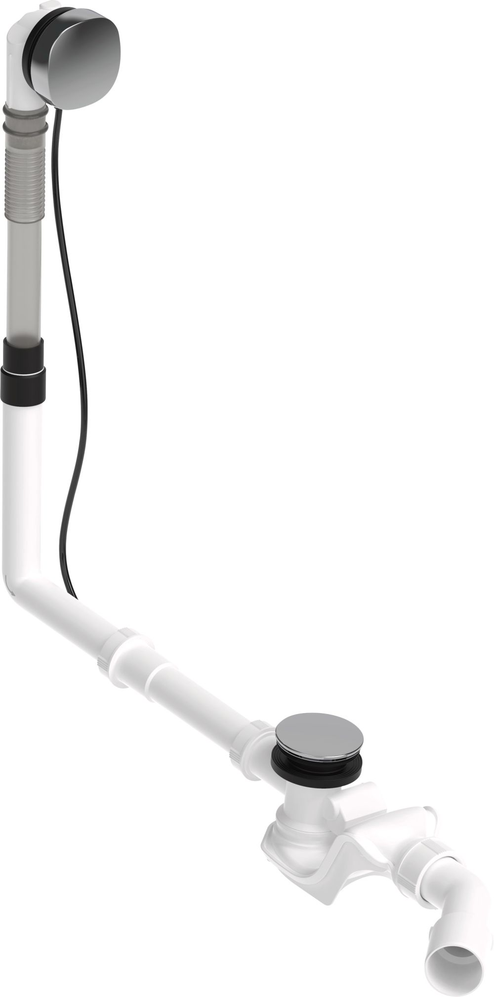 Duravit Quadroval zestaw przelewowo-odpływowy chrom 792206000001000