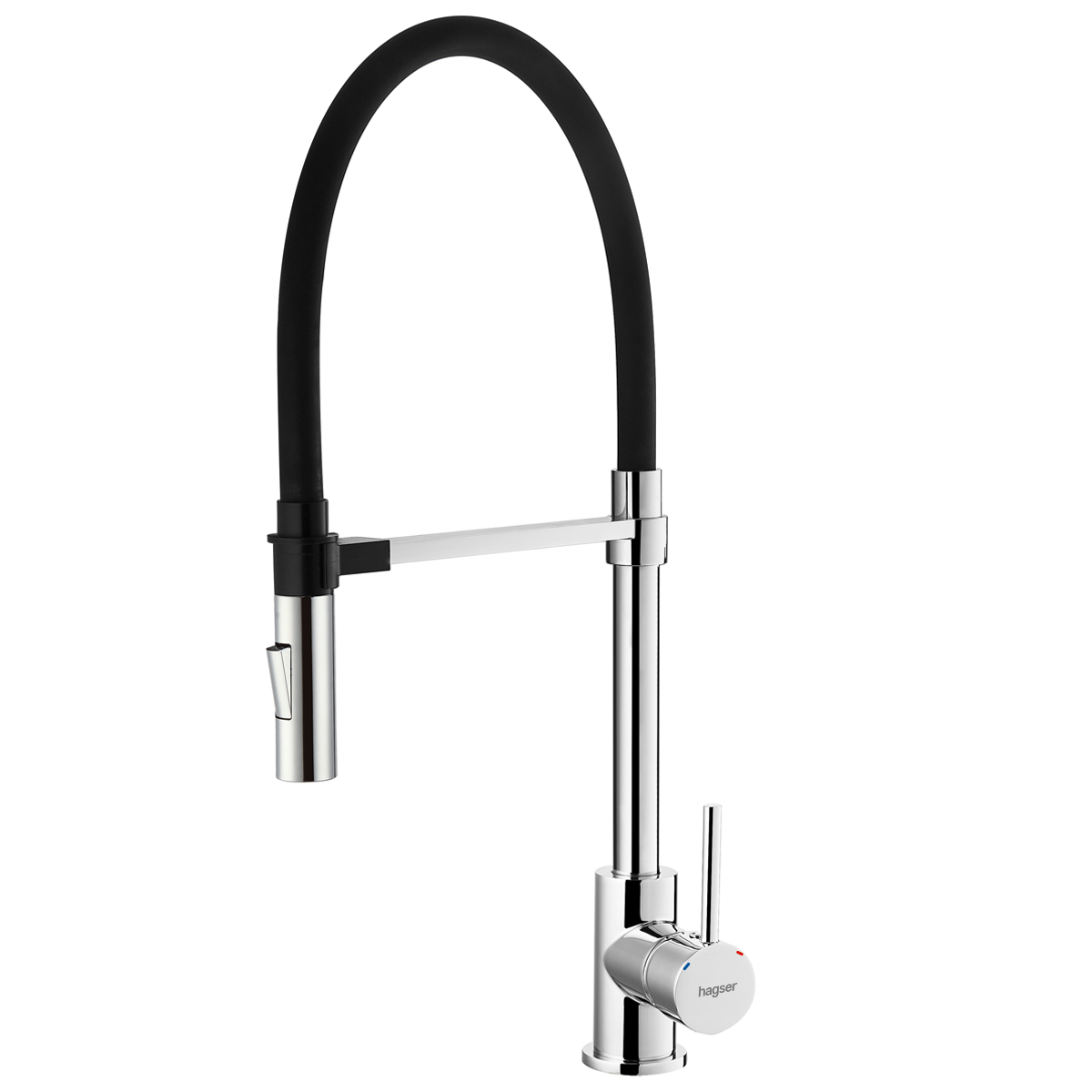 Hagser Senta bateria kuchenna stojąca chrom/czarny HGR10000035 - Wysyłka w 24h