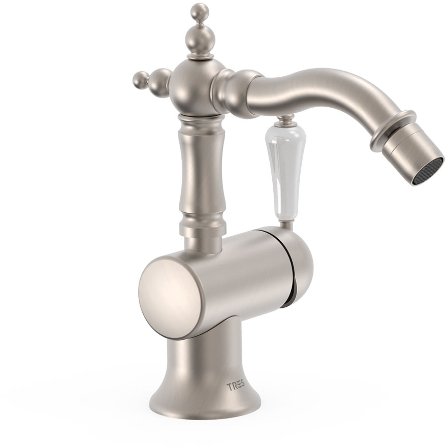 Tres Clasic bateria bidetowa stojąca stal 24222001AC