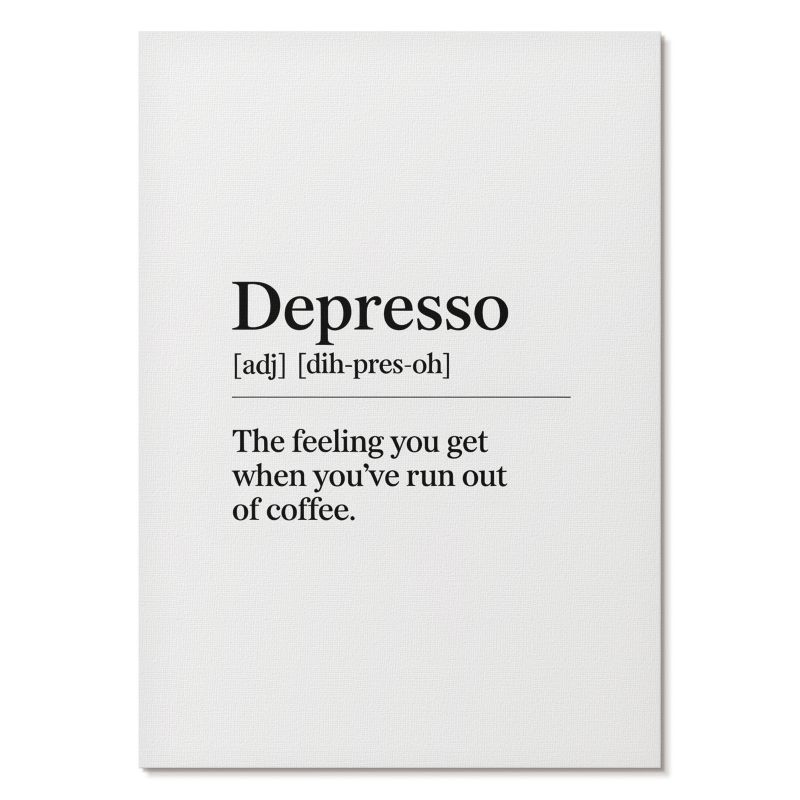 Plakat na Ścianę Tulup 42x59,4 cm (A2) Depresso definicja Do biura, kuchni, salonu 1 szt.