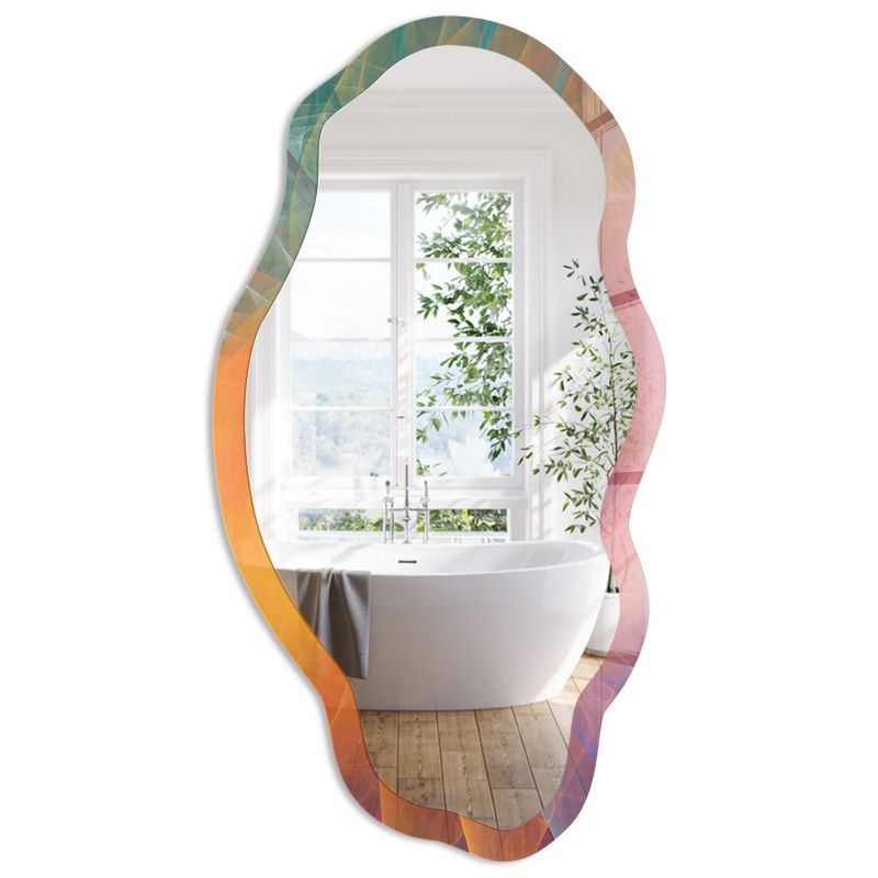 Designerskie lustro w ramie ArtPrintCave 52x97 cm Abstrakcyjny wir Do salonu, do biura, do sypialni Abstrakcyjny 1 szt.