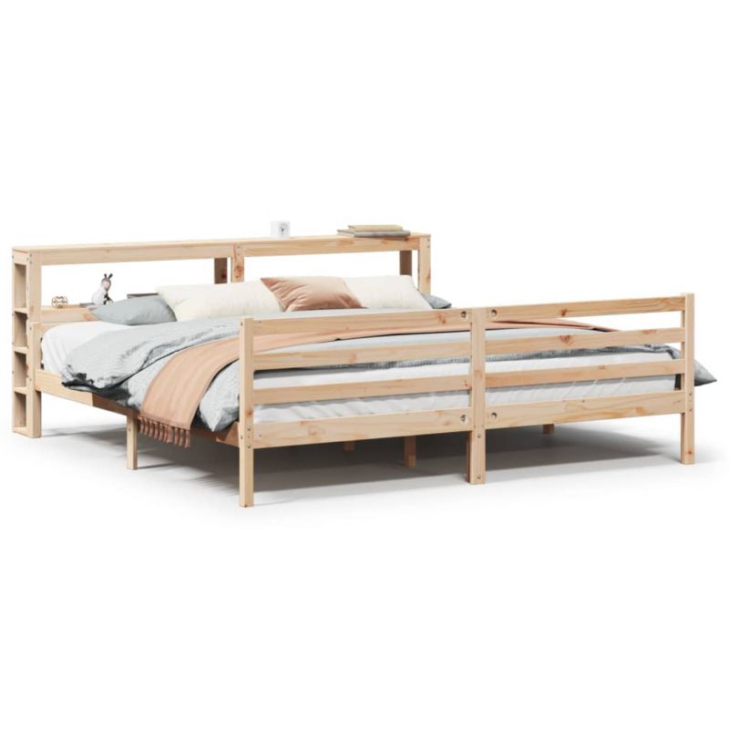 Rama łóżka WaszeMeble 200x200 cm Brązowy sosna WM-3305951 1 szt.