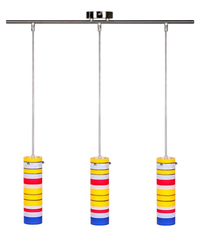 Lampa sufitowa wielokolorowe tuby Candellux Fresco multikolor 3xG9x40W IP20 wym:81x70x10cm - 1 szt.