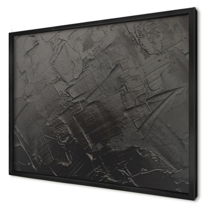 Tablica magnetyczna dekoracyjna Wallfluent 70x50 Teksturalna czerń w czarnej ramie 1szt