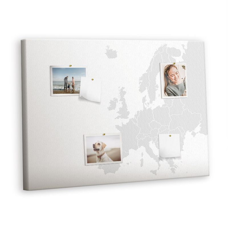 Obraz Tablica Korkowa Tulup 100x70 cm Kontynent europejski podział Na zdjęcia i notatki Pinezki metaliczne 1 kpl