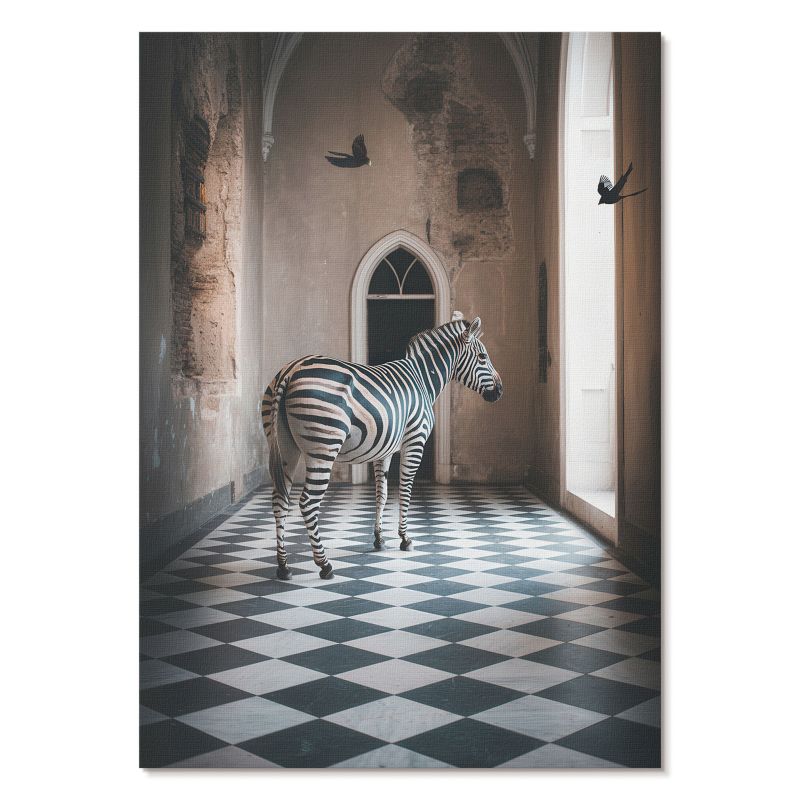 Plakat na Płótnie Tulup 59,4,x84 cm (A1) Zebra w architekturze Do salonu, biura, przedpokoju 1 szt.