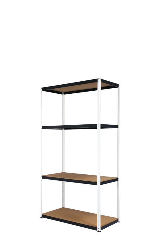 Regał metalowy MODO24 magazynowy garażowy biało-grafitowy helios 180x120x35cm 4 półki po 175 kg 1 szt.