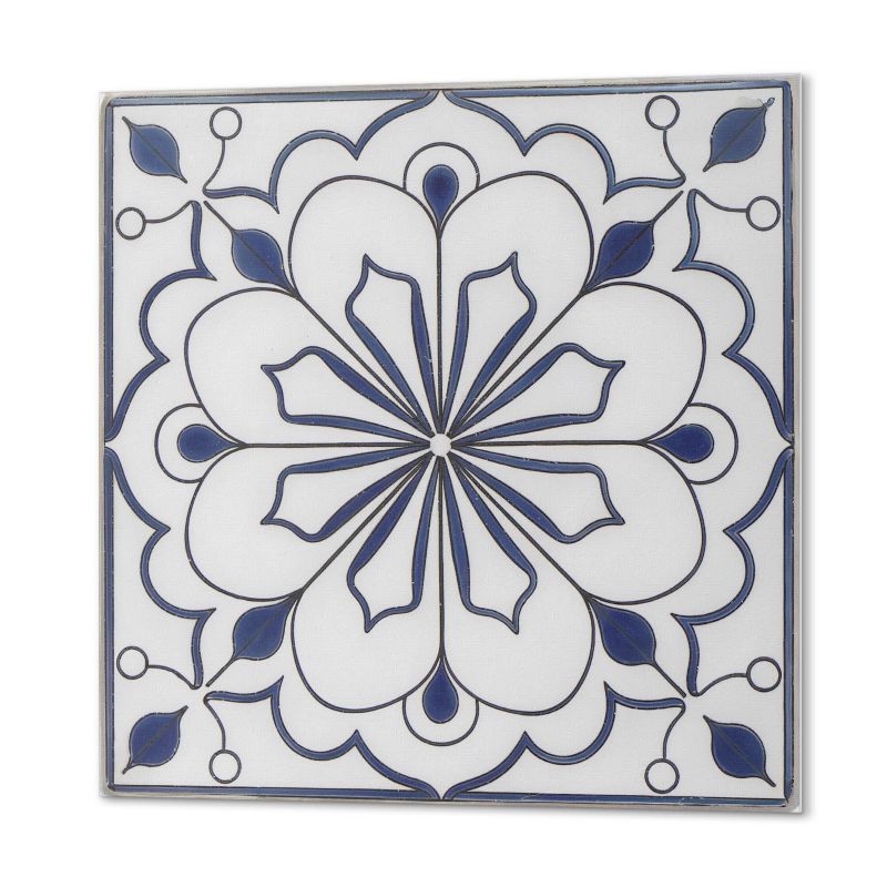 Komplet Kafelków PCV ArtPrintCave 50x50 cm Kwiatowy wzór ceramiczny 4 szt.