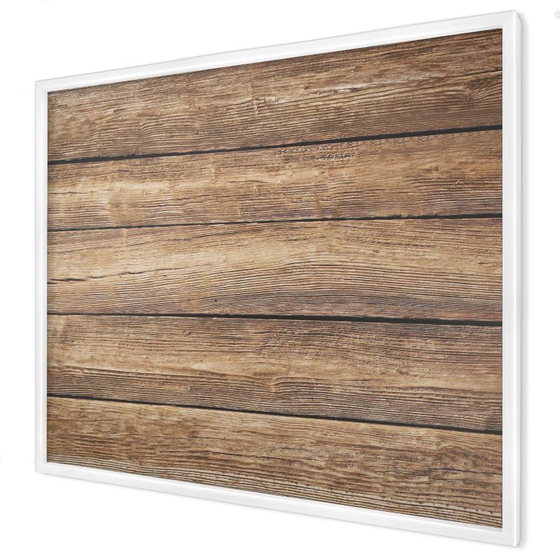 Magnetyczna tablica ozdobna Wallfluent 80x60 Drewniana tekstura w białej ramie 1szt