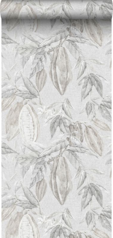 Tapeta Sanders & Sanders owoc szarym 53 cm x 10 m - 1 rol.