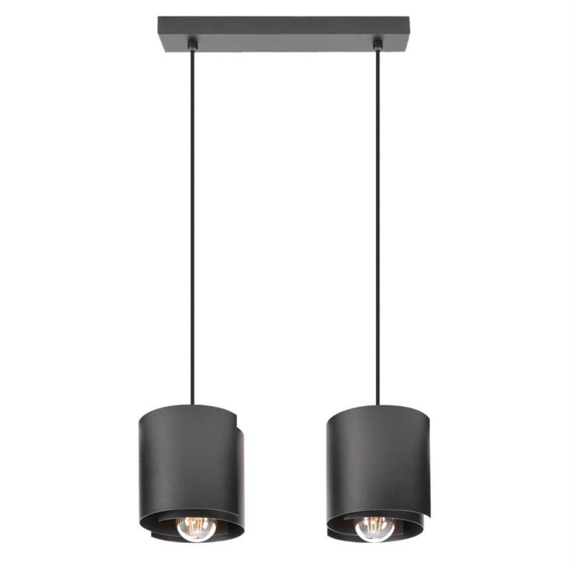 Lampa wisząca Szpak Hugo 2 S65 czarna 2xE27 1szt