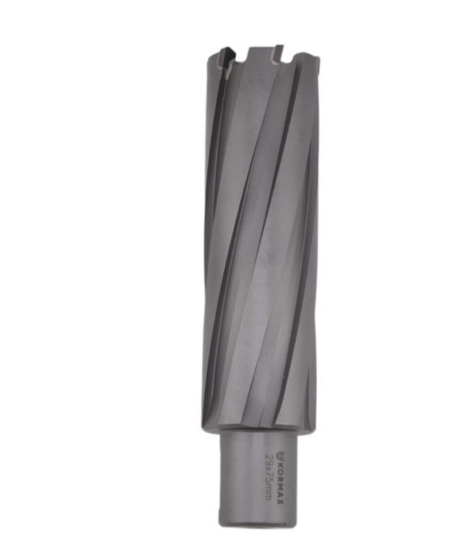 Frez trepanacyjny do metalu z węglika spiekanego Kormax 31x75mm z uchwytem Weldon (TCTAC3175) - 1 szt.