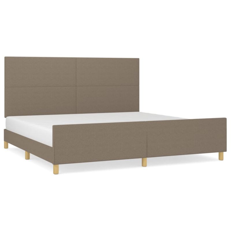 Rama łóżka bez materaca taupe obita tkaniną WaszeMeble 200x200 WM-3124923 1 szt.