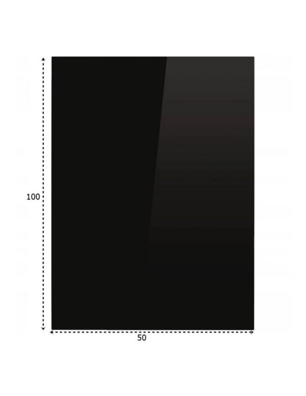 Podstawa szklana Topstoc hartowana pod piec lub kominek 100x50 cm czarna 1 szt