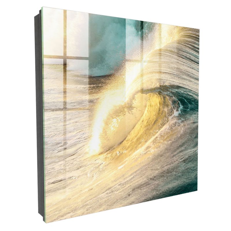 Metalowa Skrzynka Na Klucze Tulup 30x30 cm Morska fala - Czarna - Otwierana na prawo 1 szt.