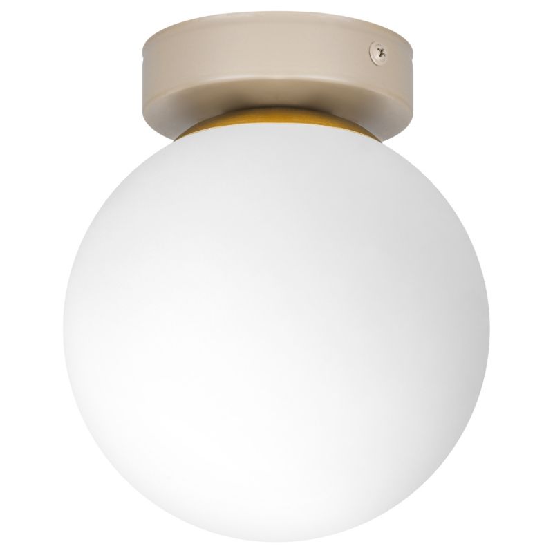Lampa sufitowa wisząca LED E27 MasterLED Bali szklana kula żyrandol oprawa spot beżowa kaszmir 1 szt.