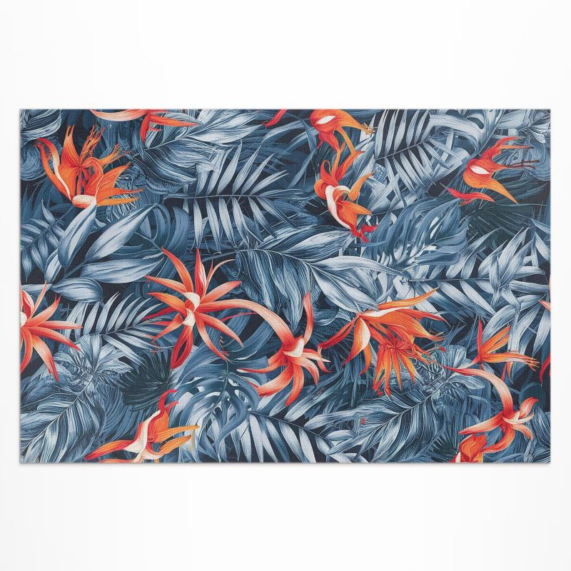 Dywan Winylowy Z Nadrukiem Wallfluent 120x180 cm Tropikalna roślinność dżungli 1 szt.
