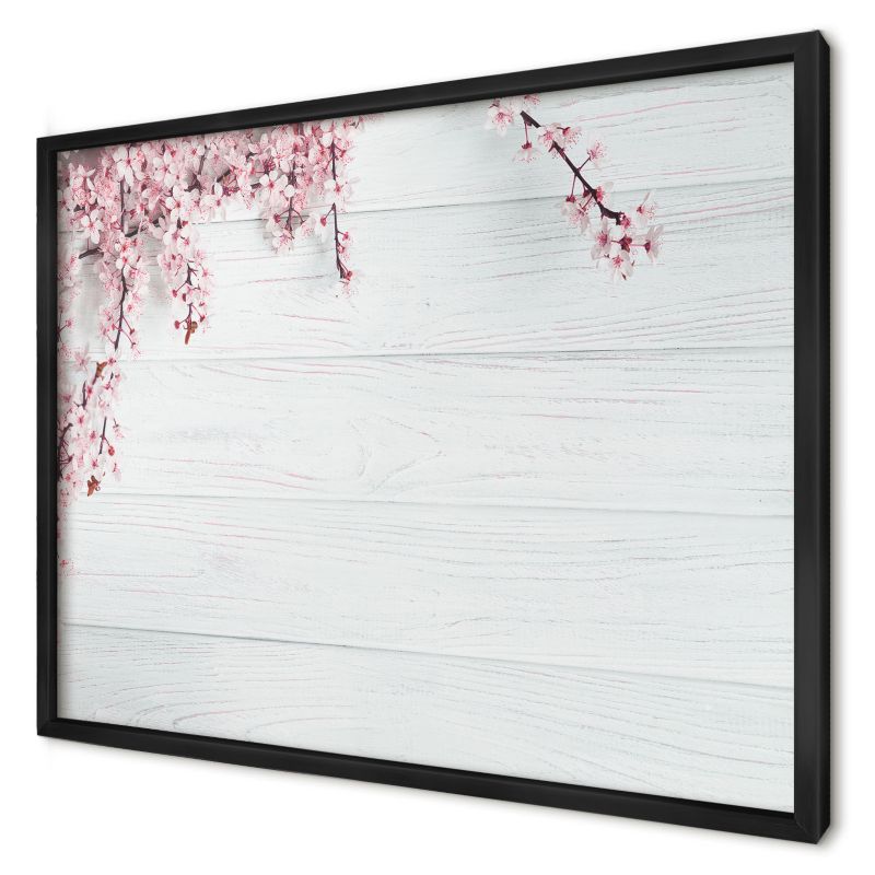 Ozdobna tablica na magnesy Wallfluent 70x50 Kwitnąca elegancja w czarnej ramie 1szt