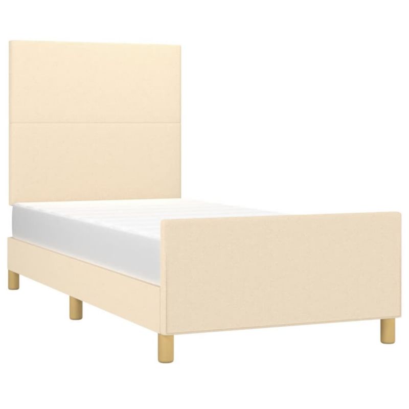 Łóżko tapicerowane WaszeMeble 90x190 cm kremowa WM-3124860 1 szt.