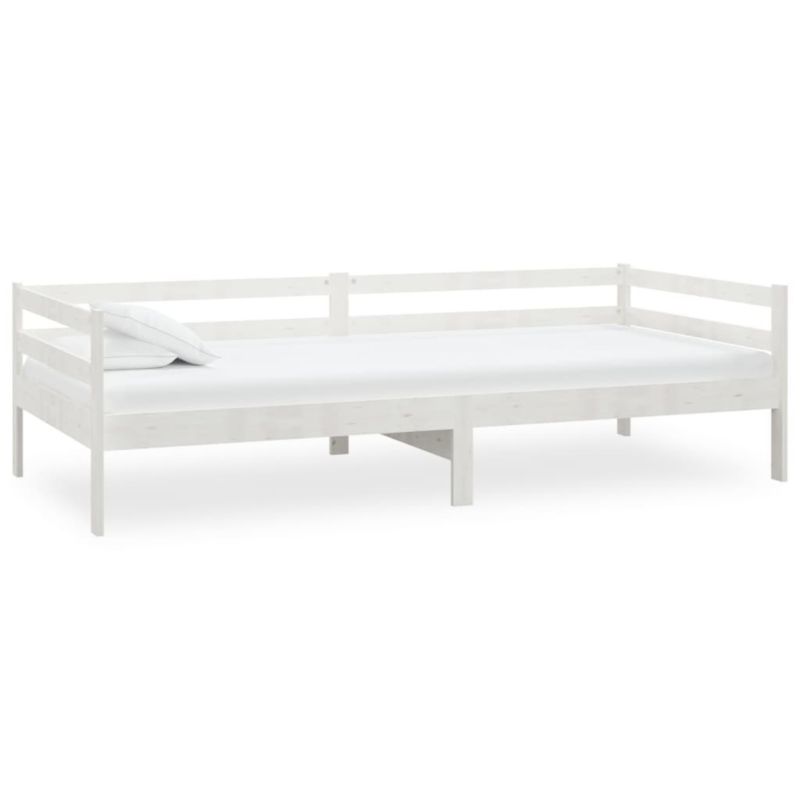 Łóżko dzienne VidaXL Lite drewno sosnowe, biały, 204x98x57 cm, 1 sztuka
