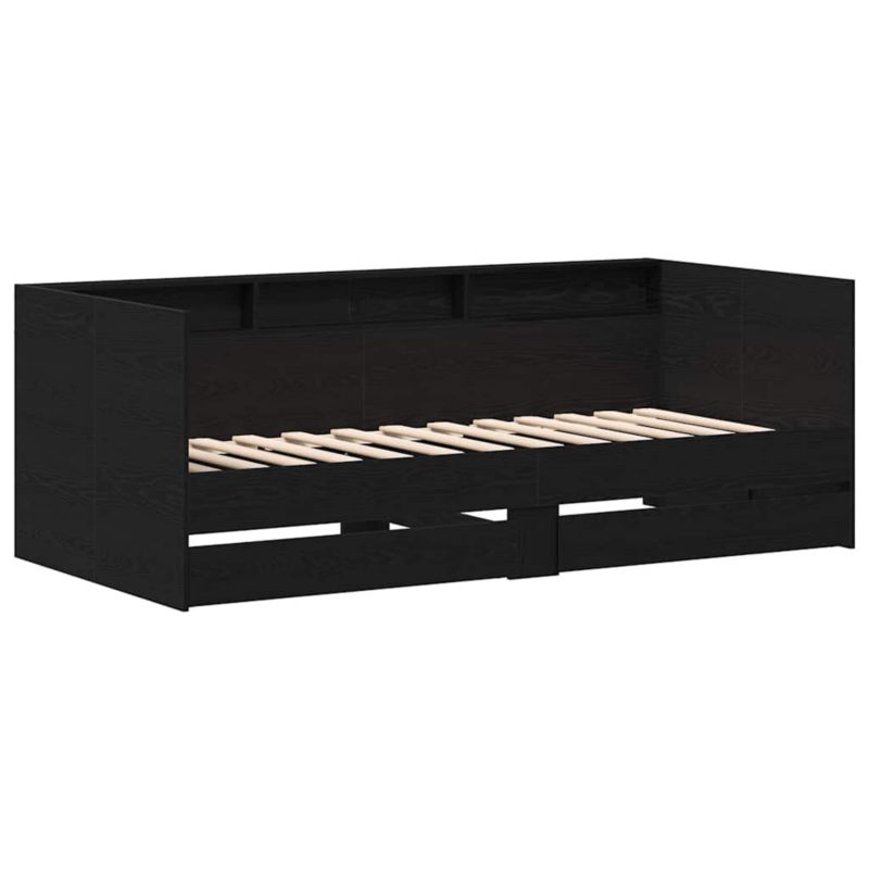 Rama łóżka WaszeMeble 90x200 cm Czarny dąb drewno WM-3334001 1 szt.