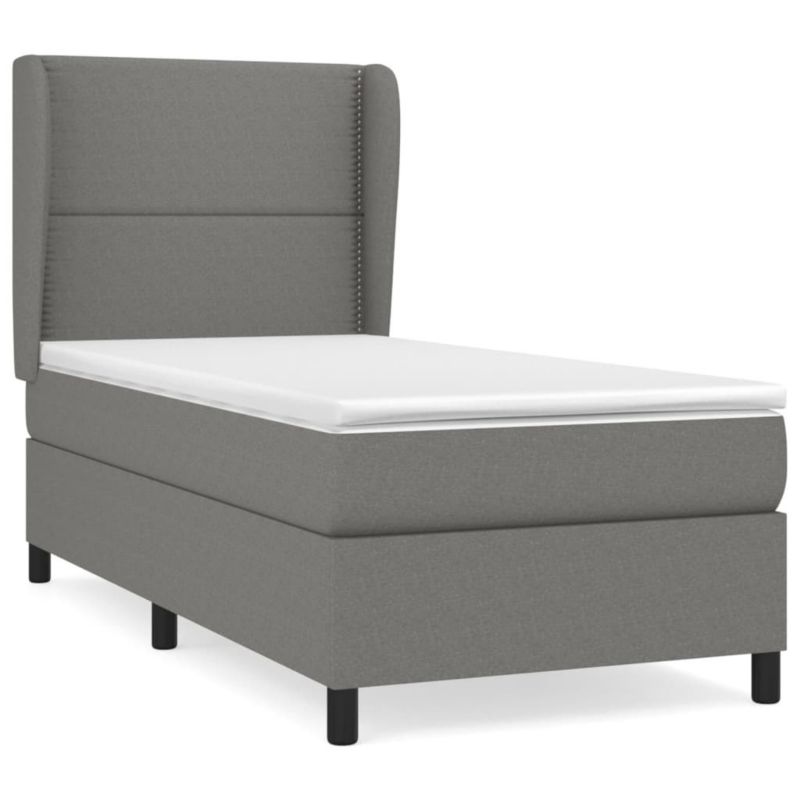 Łóżko kontynentalne WaszeMeble 100x200 cm ciemnoszara WM-3127862 1 szt.