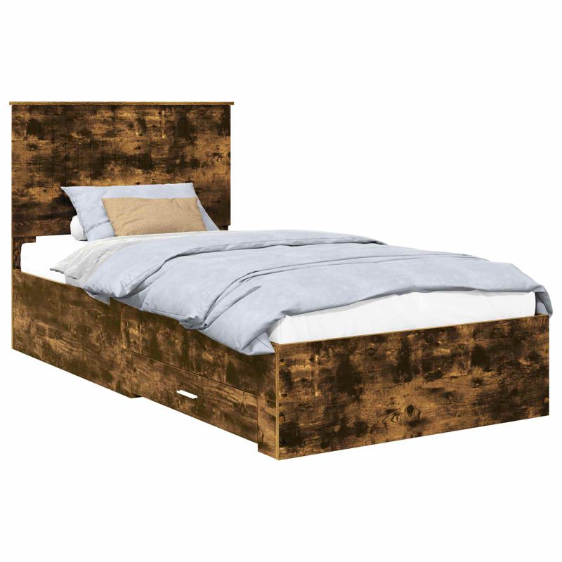 Łóżko WaszeMeble z Szufladami 100x200 cm Brązowe WM-3411345 1 szt.