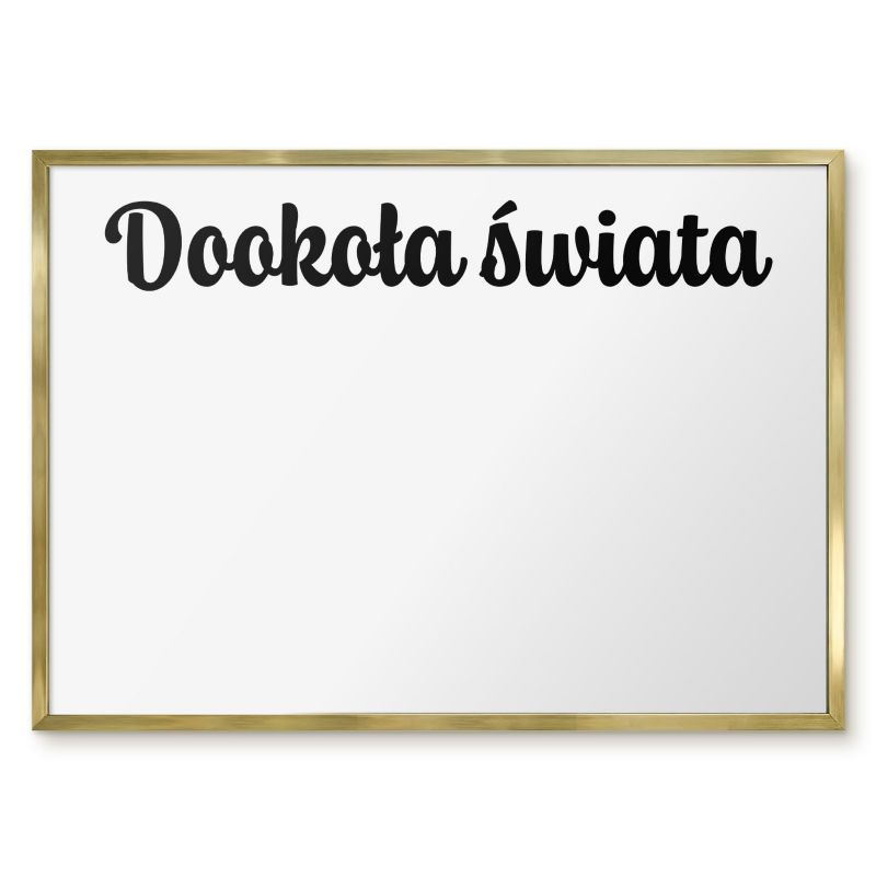 Tablica Magnetyczna Do Biura Tulup 70x50 cm Dookoła świata 1 - Złota rama Do salonu, sypialni 1 szt.