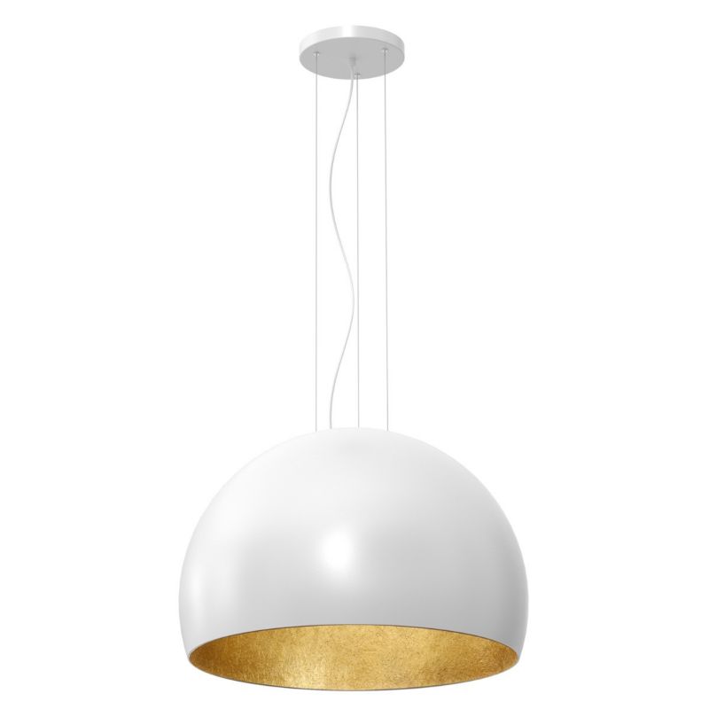 Lampa wisząca Luminex Compo biały mat-złota wym: 140 x 60 x 60 cm 1xE27 x 15W 1 szt.