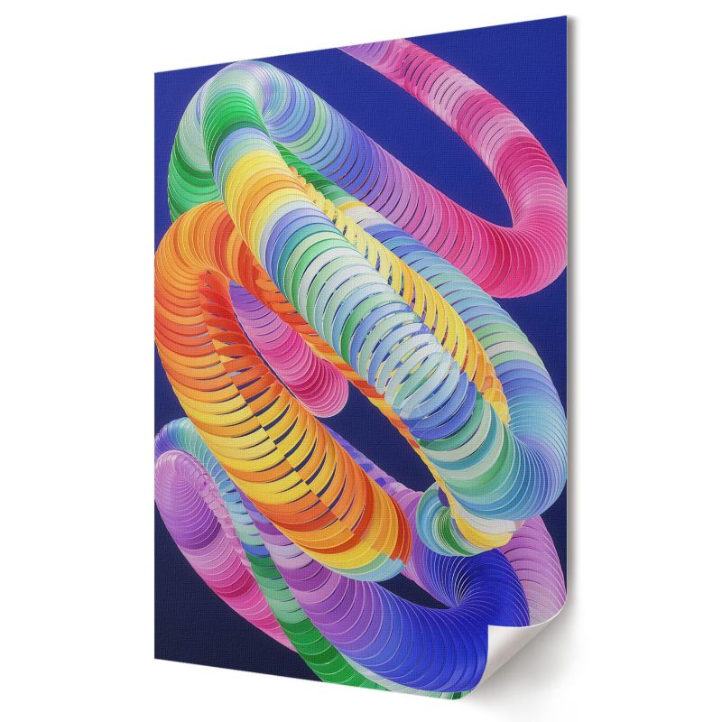 Plakat canvas Wallfluent Format A3 Kolorowa abstrakcja Artysta Luxo 1 szt.