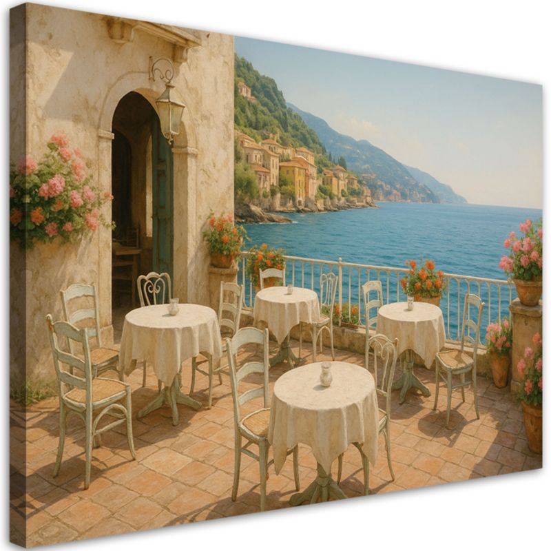 Obraz do salonu sypialni Feeby Widok na morze w stylu Shabby Chic 120x80cm 1szt