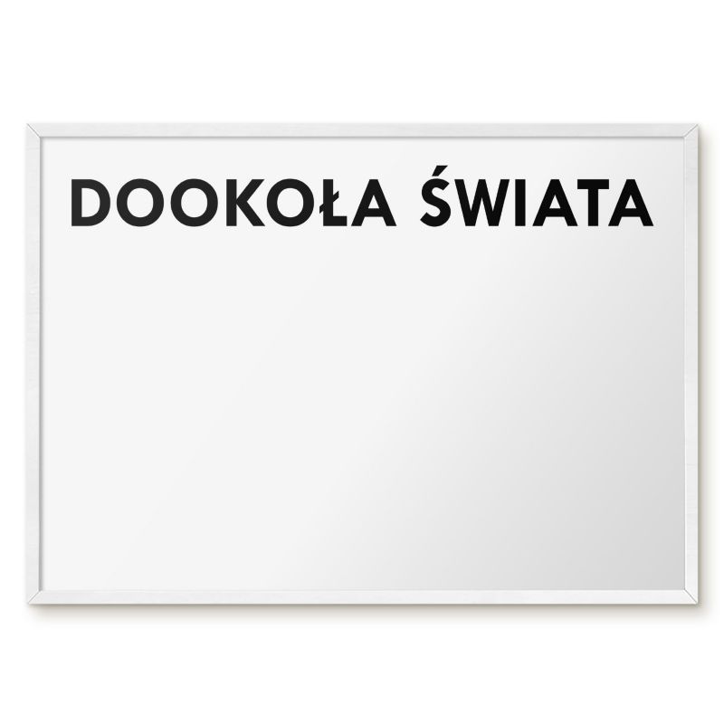 Tablica Na Magnesy Tulup 70x50 cm Dookoła świata 2 - Biała rama Do salonu, sypialni 1 szt.